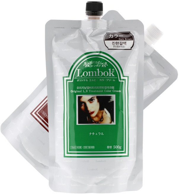 가인 롬복(Lombok) 오리지날 엘비 트리트먼트 칼라크림, 다크브라운, 1개