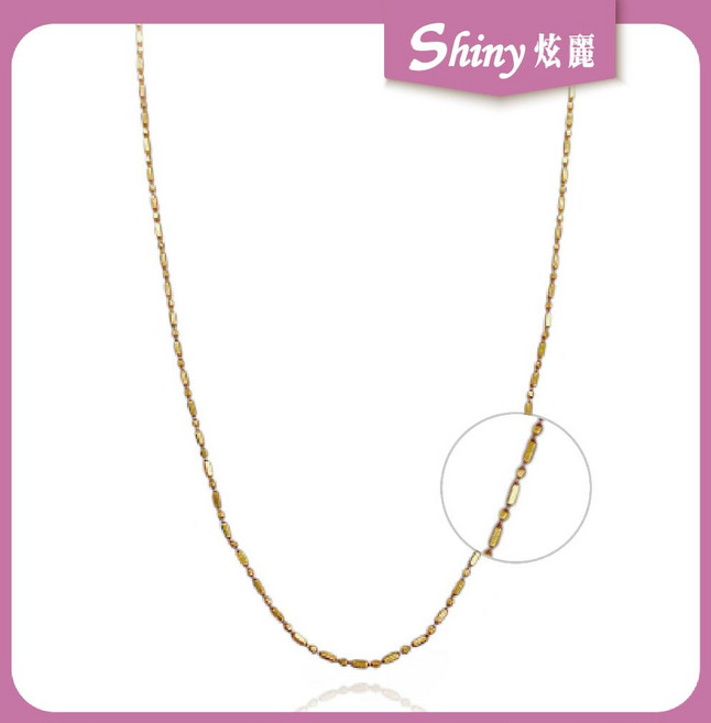 【炫麗】18K金 K金項鍊 18K金法式珠珠項鍊 39CM 珠珠鍊 0317