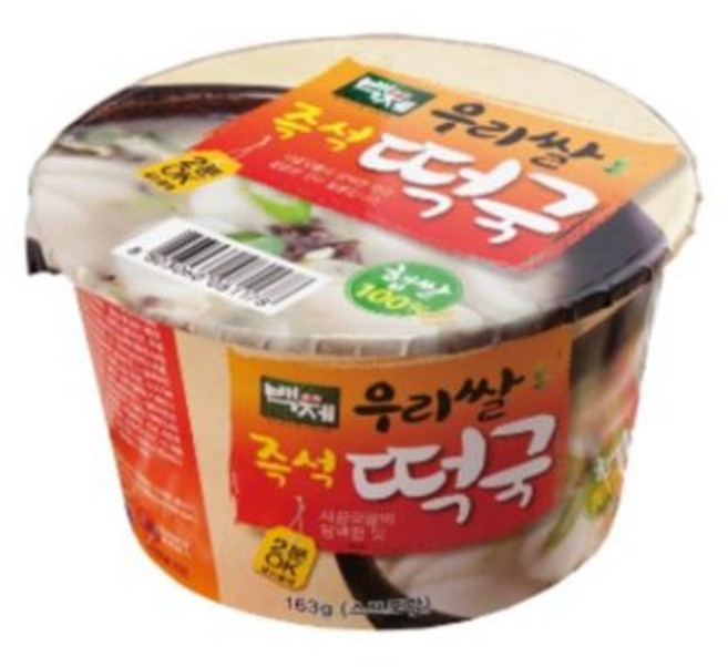 백제 어머님 손맛 쌀떡국, 163g, 3개