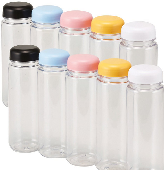고투명 마이보틀 텀블러 디자인 물병 물통 판촉물 돌잔치 주문제작 500ml, 블랙, 3개