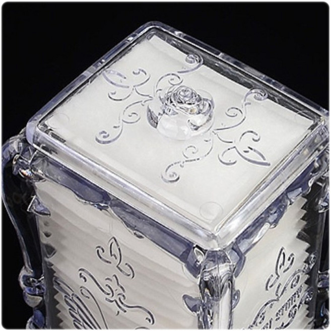 칠성산업 화장솜케이스 투명 력셔리 화장솜포함 화장솜보관함 1개, 3개