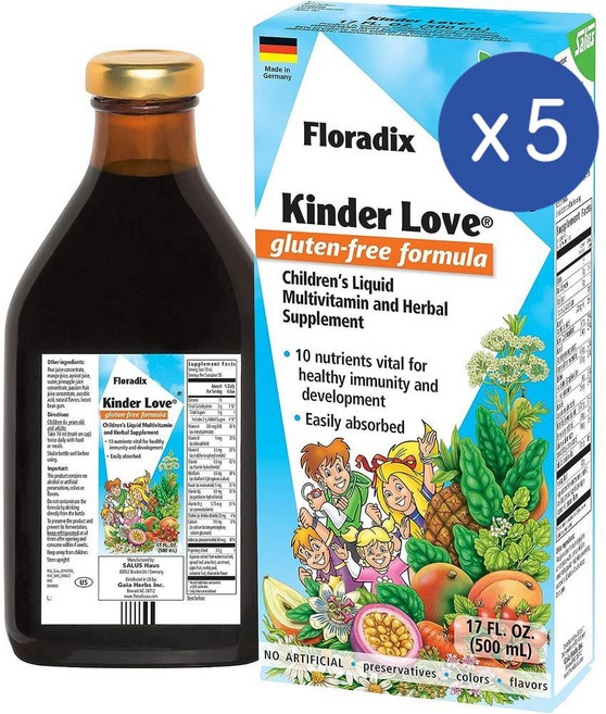 플로라딕스 플로라딕스 킨더 러브 리퀴드 멀티비타민 미네랄 FLORADIX Floradix Kinder Love, 5개