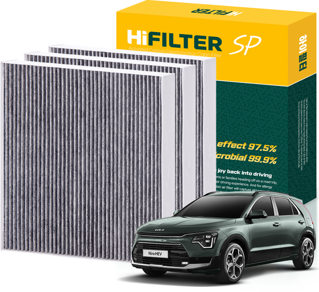 하이필터 기아 자동차 니로 활성탄 에어컨필터, 3개, 디 올 뉴 니로 (SG2) HI-L012