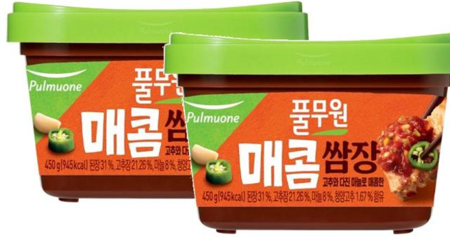 풀무원 매콤쌈장 청양초와마늘, 2개, 450g