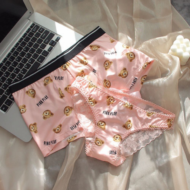 티큐 큐티 곰돌이 남성 여성 커플 팬티 속옷 세트 UM050S