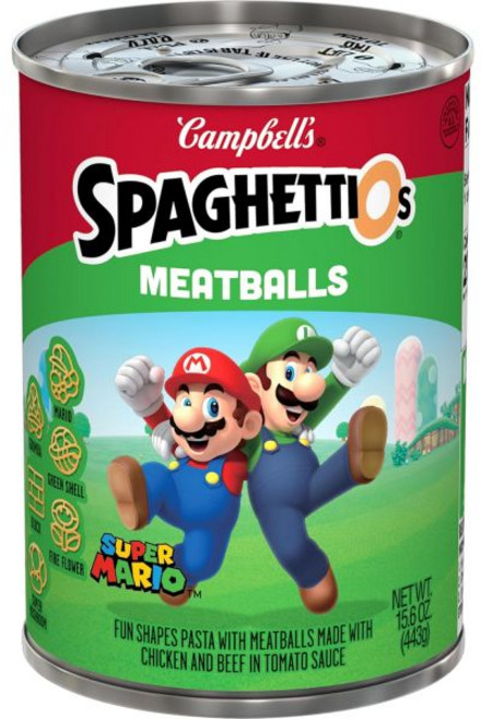 스파게티오스 슈퍼 마리오 브라더스 통조림 파스타미트볼 포함 156온스