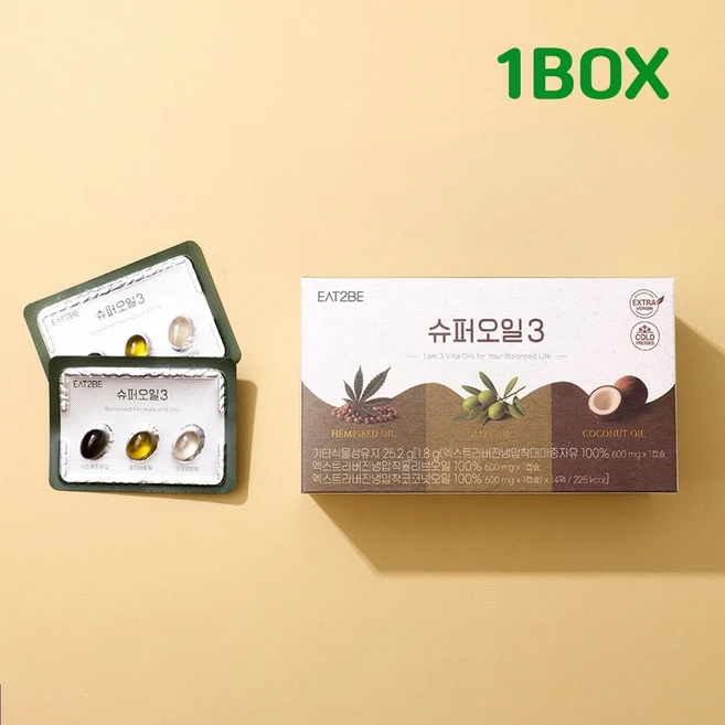 이투비 슈퍼오일3 올리브오일 대마종자유 코코넛오일, 5개, 42정 - 쿠팡