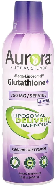 오로라뉴트라사이언스 Mega-Liposomal Glutathione+ 비타민C 첨가 과일 맛 750mg 480ml(16fl oz), 1개, 480ml - 쿠팡