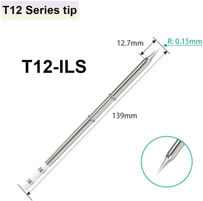 T12 납땜 인두 팁Hakko FX951 STC 및 OLED 스테이션 전기 용, 07 T12-ILS, 1개