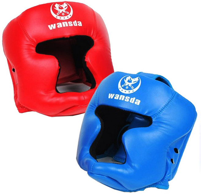 헤드기어 머리보호대 킥복싱 격투기 태권도 미트 방어, 레드