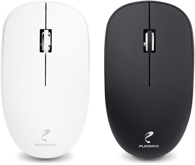PLEOMAX MOC-WM80 무소음 무선 마우스, 화이트, 화이트