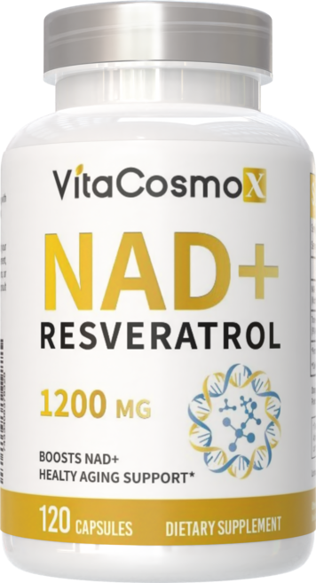 VitaCosmoX NMN 플러스 시르투인 안티에이징 항산화 항노화 1000mg 고순도 99.9% 니코틴아미드 NAD+ 무관세, 1개, 120정