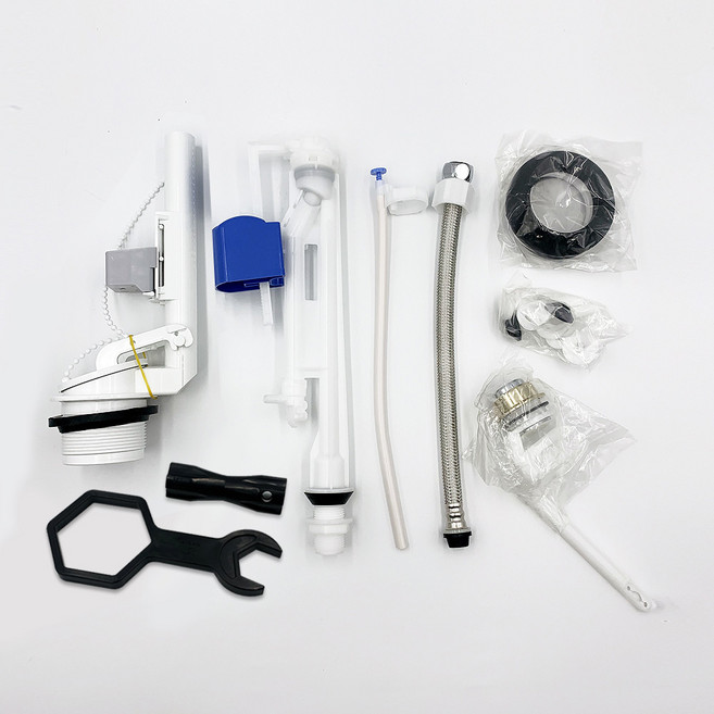 대림바스 정품 변기 부속품 투피스 양변기 버튼식 일반형 교환 교체 타브랜드 호환 (투피스 측면 버튼식 107 + 공구세트)