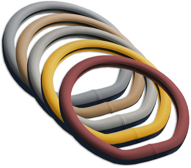 더 올뉴 그랜저(GN7) D컷 투톤 가죽 핸들커버, 옐로우