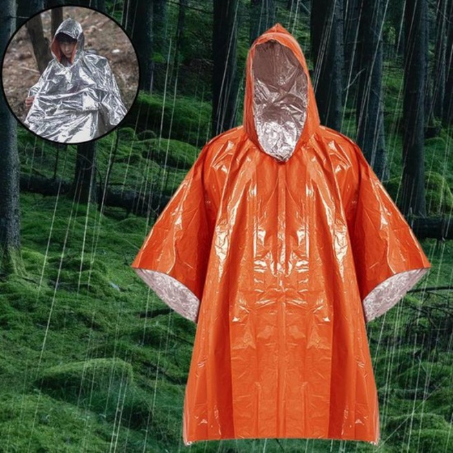 야외 판초우의 은박담요 은박우비 경량 안전 배낭여행, 1개, 기본