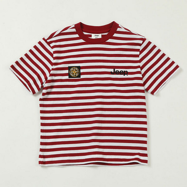 지프키즈 지프키즈 키즈 나침판 와펜 JEEP 반팔 보더 티셔츠 KO2TSU111 (P003203468)