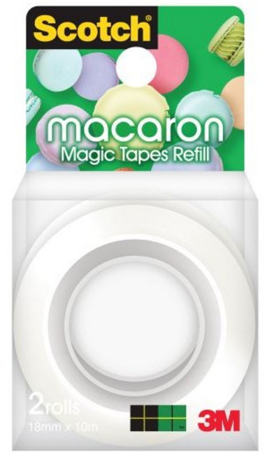 쓰리엠 스카치 마카롱 디스펜서 전용 매직테이프 리필 18mm x 10m 2p, 3개