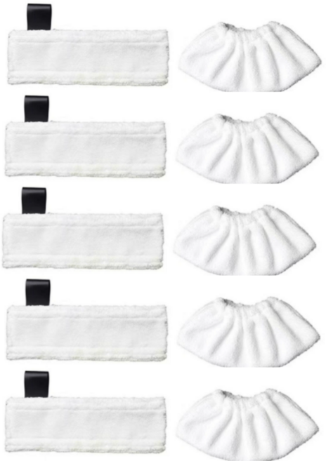 NMX 카처 스팀청소기 호환 극세사 패드 걸레 SC2 SC3 SC4 SC5 EasyFix 전용 교체용 청소포, 10개, 커버용+바닥용 패드