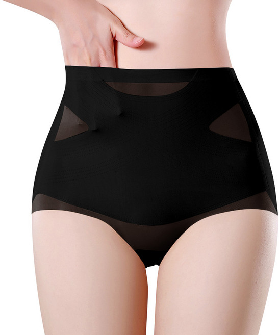 미미캐츠 2매 구성 얇고 시원한 스킨핏 노라인 하이웨스트 여성 똥배 보정팬티 2매 P-9322