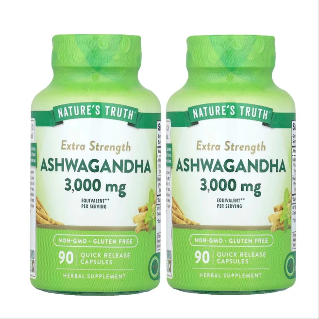 네이처스트루스 아슈와간다 엑스트라 스트렝스 3000mg 90캡슐 X 2통 - 쿠팡