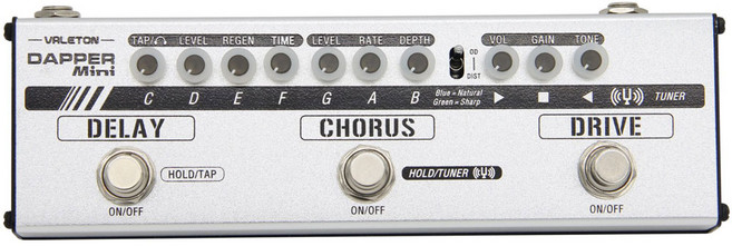 VALETON 베일톤 Dapper Mini 전자기타 이펙터 페달 딜레이 코러스 드라이브, 1개