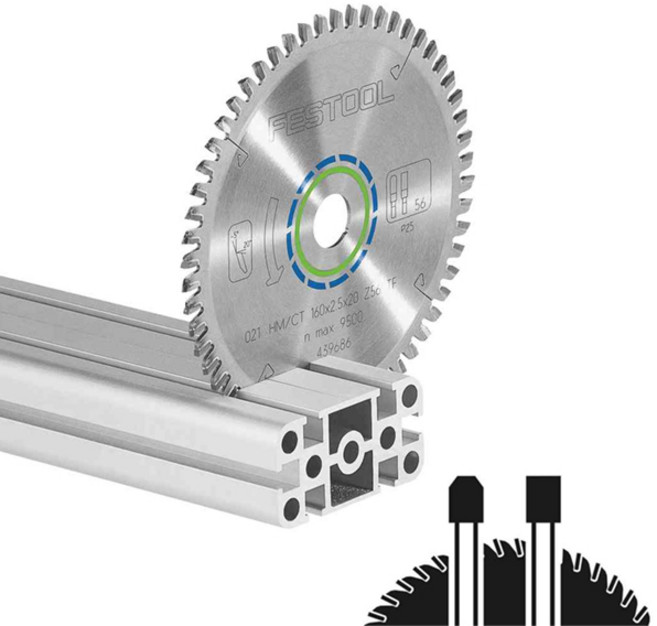 페스툴 알루미늄용 원형 톱날 HW 160x2 2x20 TF52 (496306), 1개