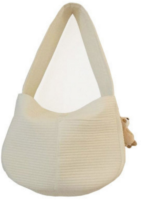 반려동물 강아지 고양이 슬링백 이동가방 포대기, 1개, 화이트