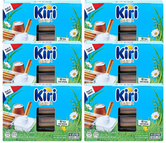 끼리 크림치즈 딥앤크런치(4입) 플레인 6개 총24입, 140g