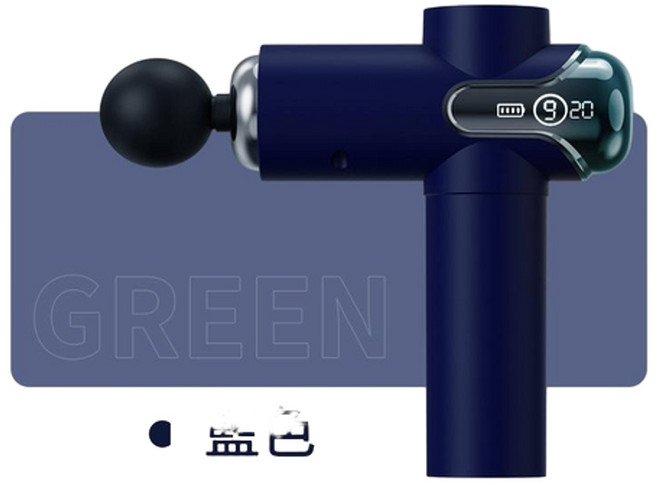 CEYYR 電動筋膜槍 9段力度 20分鐘定時 全身肌肉放鬆按摩器, 深藍色, NF88