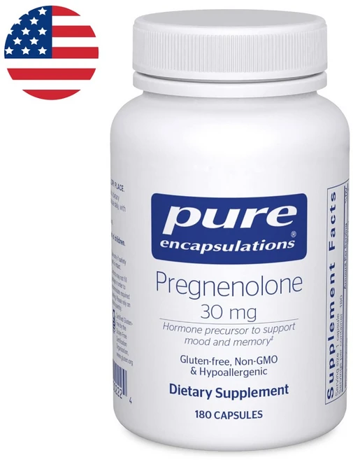 퓨어 인캡슐레이션 프레그네놀론 30mg Pure Encapsulations Pregnenolone, 1개, 180정 - 쿠팡