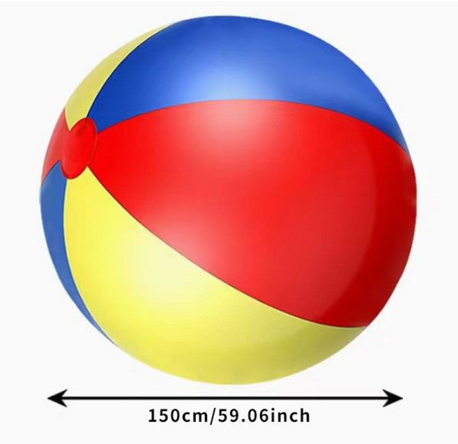 充氣大足球排球 戶外沙灘球 幼兒園遊戲 團建道具, 150CM三色球, 1個