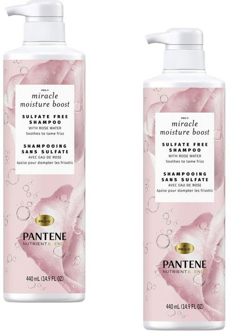팬틴 미라클 모이스처 부스트 샴푸 위드 로즈 워터 Pantene Miracle Moisture Boost Shampoo with Rose Water, 2개, 440ml