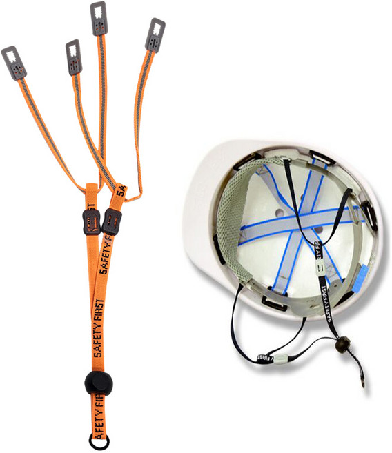 보냄 안전모 턱끈, 오렌지, 1개