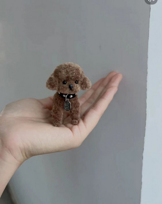 귀여운 강아지 테슬라 푸들 메인보드 애견모드 액세서리 인형 미니 모니터, 1개, B_라마 색상