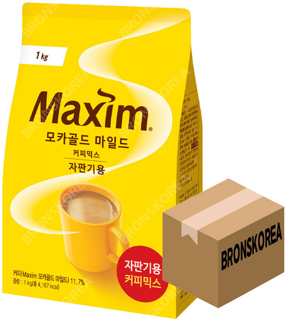 동서 맥심 모카골드 마일드 커피믹스 자판기용, 1kg, 10개입, 1박스
