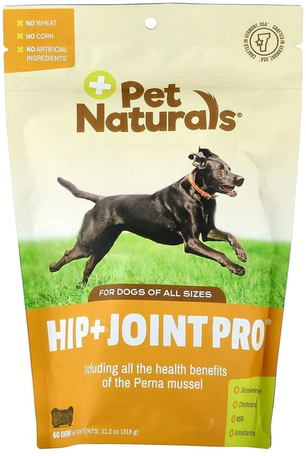 펫네츄럴오브버몬트 Hip + Joint Pro 반려견용 츄 60개 318g(11.2oz), PEN00342, 1개 - 쿠팡