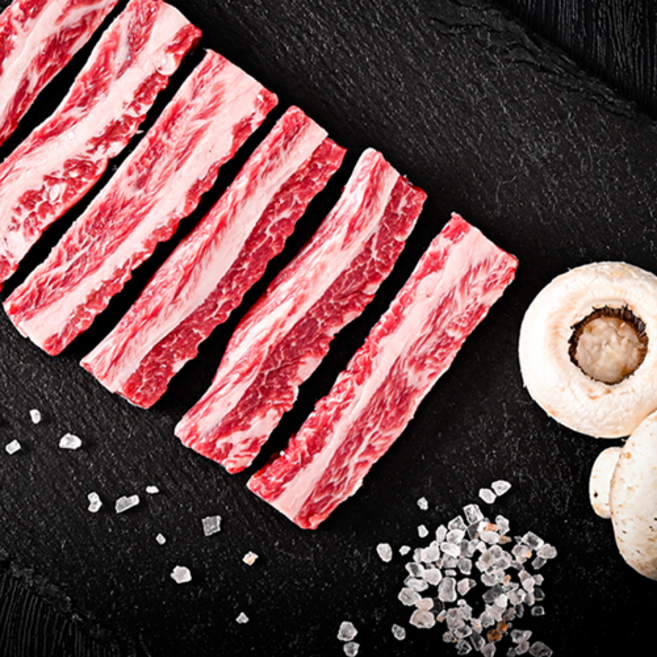 더맛한우 국내산 소고기 갈비살 구이용(냉장) 1++No.9 암소 한우, 300g, 1개