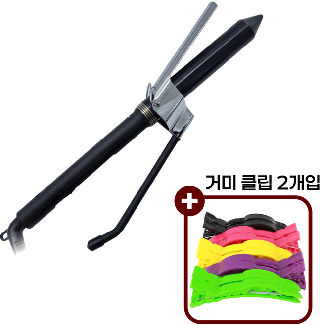 [크리스탈카이] 일루전 오유 컬링 아이롱 25mm ck510ou (거미 클립 2개입 증정), 단품, 단품