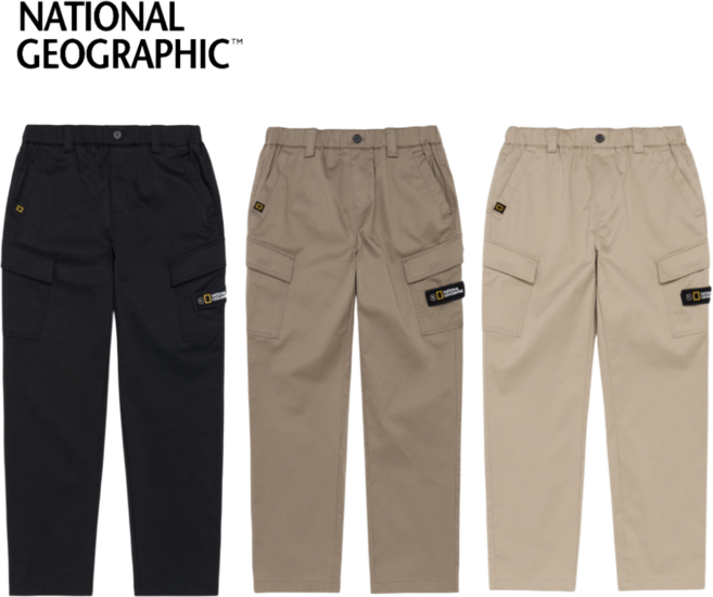 [매장발송]내셔널지오그래픽 키즈 바지 활동성 편한 신학기 기능성 어린이 초등 카고팬츠