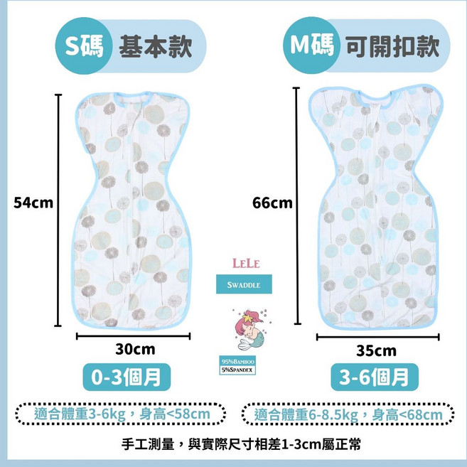 LELE 蝴蝶包巾 新生兒防驚跳安穩熟睡 雙向拉鍊開袖設計