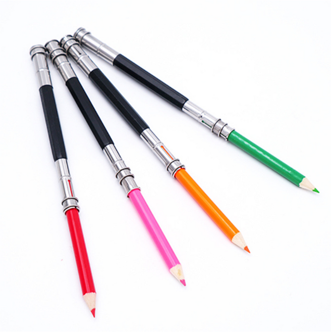 리빙캔버스 연필홀더 몽땅 익스텐더 5개 펜슬 깍지 연장 몽당, 10개