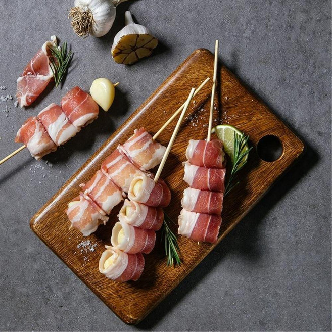 오래먹어도 안물리는 차박용 마늘베이컨롤꼬치 5p 집들이음식, 250g, 1개, 오래먹어도 안물리는 차박용 마늘베이컨롤꼬치 5p 간단한