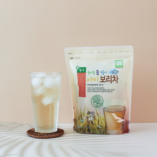 유기농 순 발아 아이 보리차 티백, 1개, 15개입, 10g