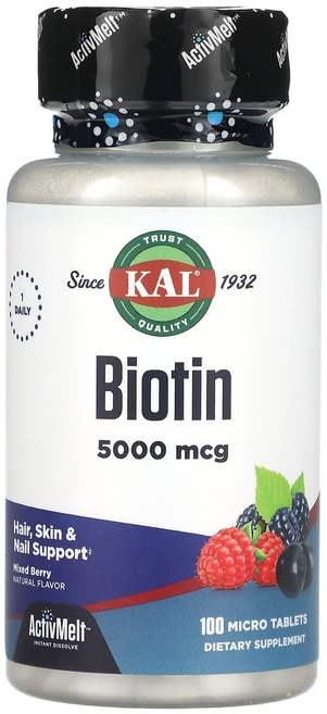 KAL 바이오틴 5000mcg 혼합 베리 맛 Biotin, 1개 - 쿠팡