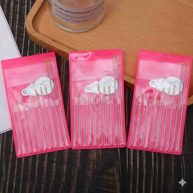 재봉 바늘 10종 세트 수선용 모음 손바느질 미싱바늘 케이스 포함 반짇고리, 3세트