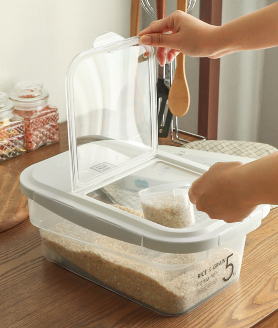 이지캡 쌀통 쌀보관통 라이스키퍼 주방 가정용 업소용, 상품선택, 씨밀렉스쌀통5kg_아이보리, 1개