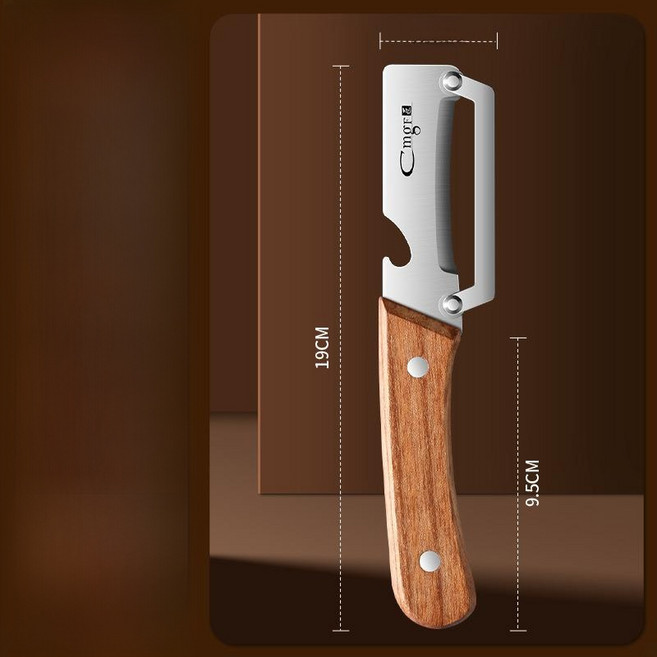 JOSEN LIGHTING 스테인리스 스틸 주방용 오이 및 호박 껍질 벗기는 도구 상업용 등급 야채 스크레이퍼 과일, 01 단단한 나무 손잡이 껍질 벗기기 칼