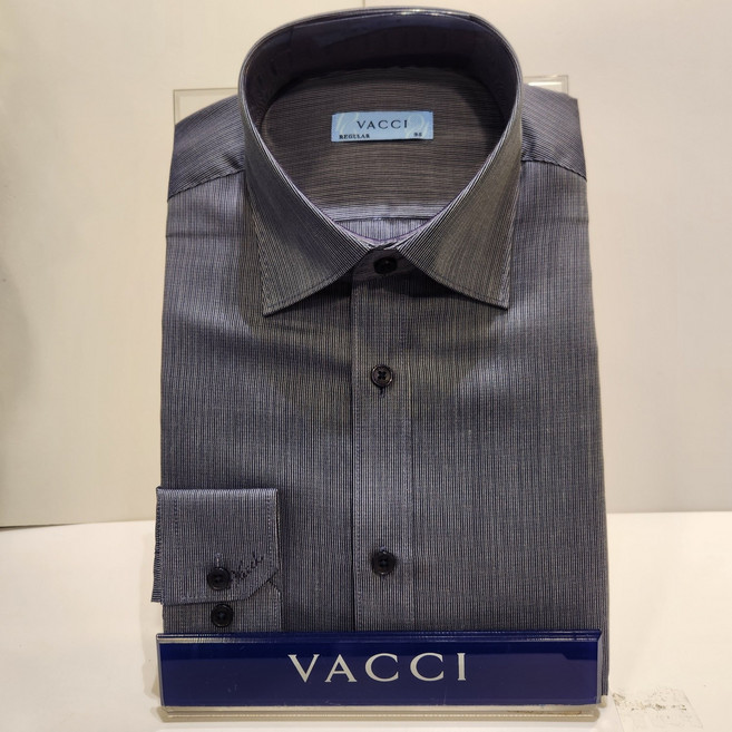 바찌 남성 여름 긴팔 일반핏 바람솔솔 쾌적하고 상쾌한 식물성 고급소재 레이온33%혼방 구김없는 네이비 잔골지 슬럽도비짜임 얆은 쿨소재와이셔츠 남방 VD1O2BR109 N0