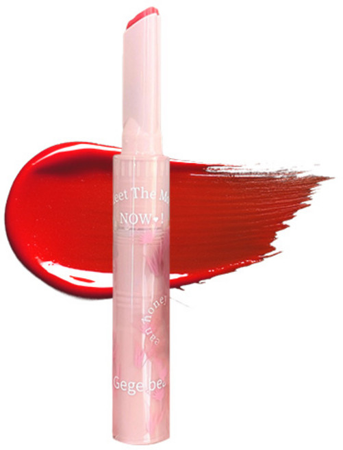 미나미 Gegebear 플라워 키스 립스틱 하트하트 러블리 탕후루립스틱 M223, #06 로즈블랙티, 1개