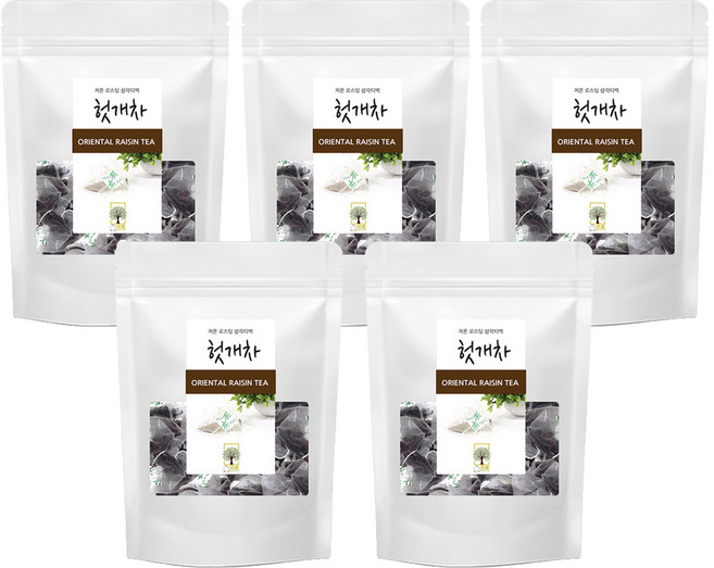 헛개차 25티백 숲으로허브 삼각티백, 1g, 25개입, 5개